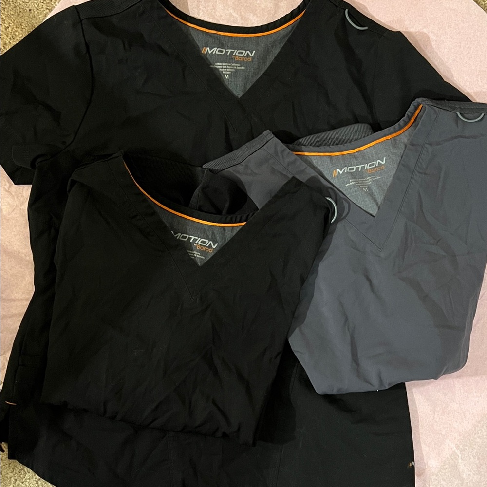 Barco Uniforms Black and Gray Short Sleeve Tees